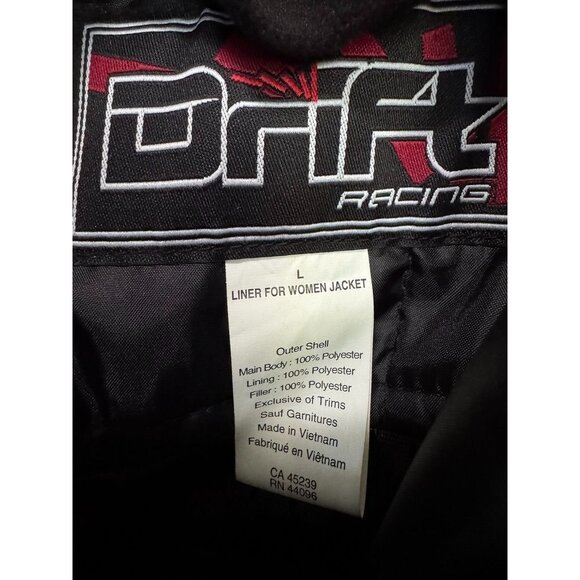 Drift Racing Race On Snowmobile Jacket Insulated Lined Waterproof Womens Large L - Picture 12 of 14